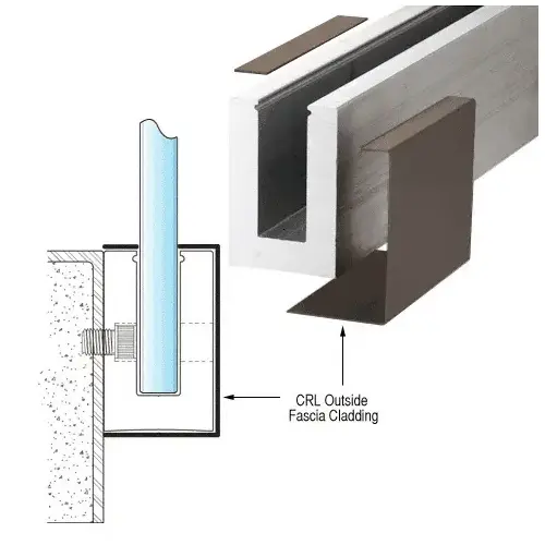 Dark Bronze Outside Fascia Cladding 120" Long - B5S Series 120" Stock Length