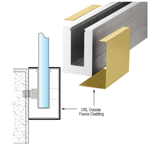 Satin Brass L21S Series Outside Fascia Cladding 118" Stock Length