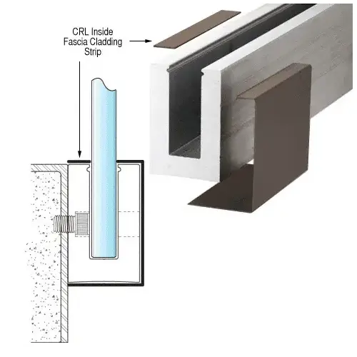 Dark Bronze Inside Fascia Cladding Strip 120" Long 120" Stock Length