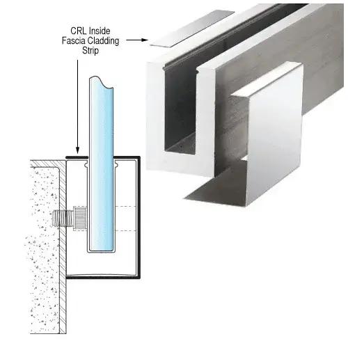 Polished Stainless Inside Fascia Cladding Strip 120" Long 120" Stock Length