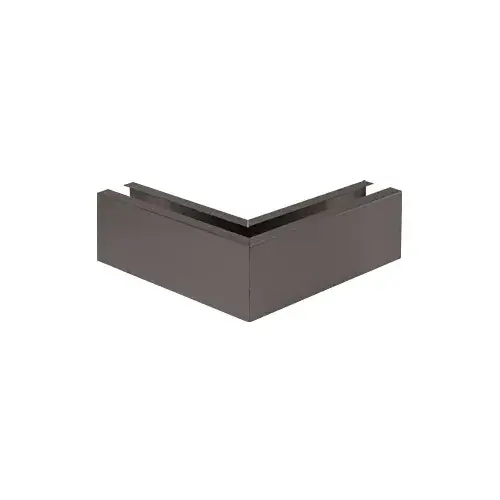 CRL B5L90DU Black Bronze 12" 90 degree Mitered Corner Cladding for B5L Series Low Profile Base Shoe