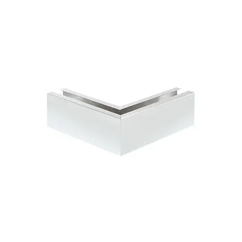 CRL B5L90SA Satin Anodized 12" 90 degree Mitered Corner Cladding for B5L Series Low Profile Base Shoe