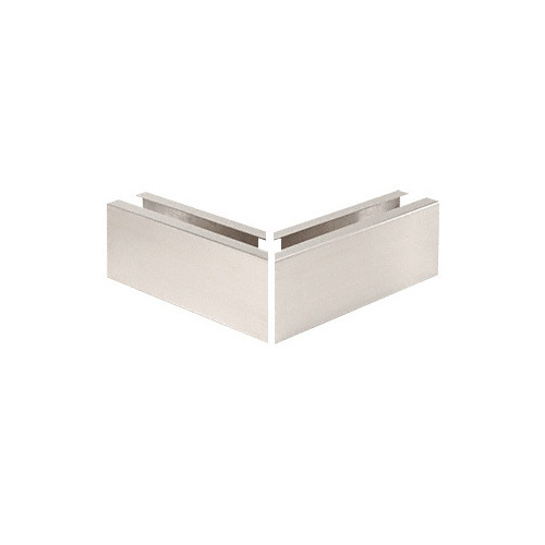 CRL B5S90BS 304 Brushed Stainless Grade 12" Mitered 90 degree Corner Cladding for B5S Series Standard Square Base Shoe