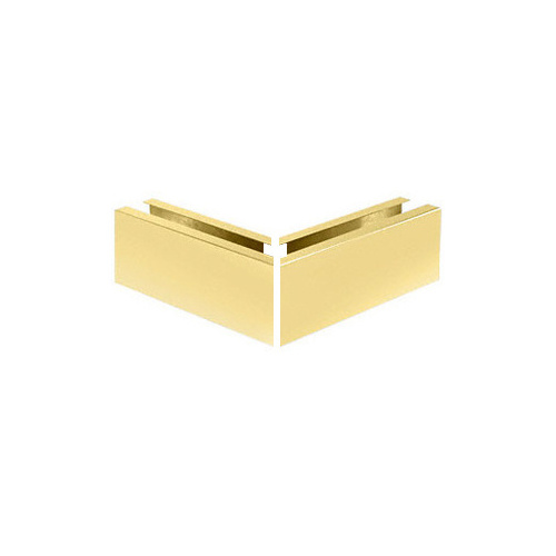 CRL B5S90SB Satin Brass 12" Mitered 90 degree Corner Cladding for B5S Series Standard Square Base Shoe