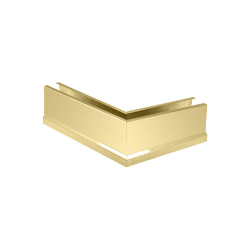 CRL B5T135PB Polished Brass 12" 135 degree Mitered Corner Cladding for B5T Series Tapered Base Shoe