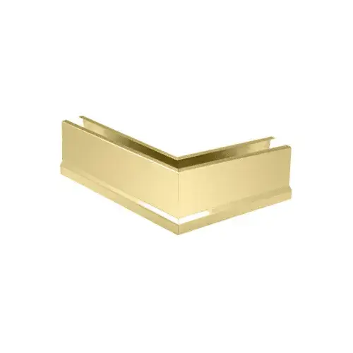 CRL B5T135PB Polished Brass 12" 135 degree Mitered Corner Cladding for B5T Series Tapered Base Shoe