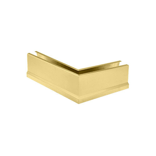 Satin Brass 12" 135 degree Mitered Corner Cladding for B5T Series Tapered Base Shoe