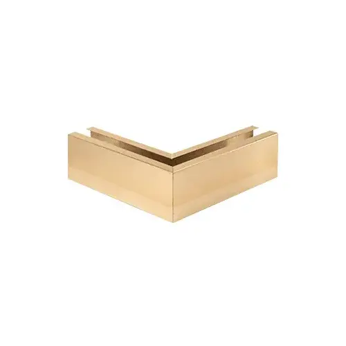 Polished Stainless 12" 90 degree Mitered Corner Cladding for B7S Series Heavy-Duty Square Base Shoe
