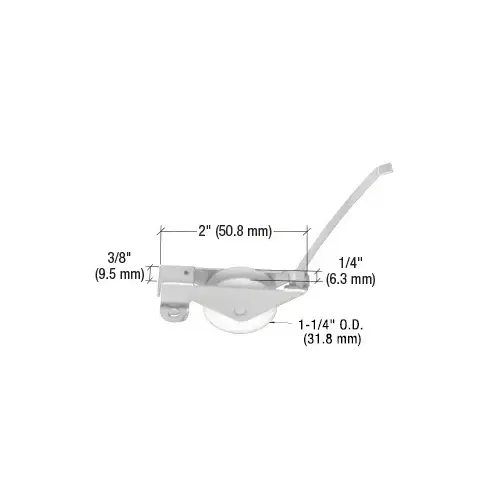 CRL B636 1-1/4" Nylon Sliding Screen Door Spring Tension Roller - pack of 2