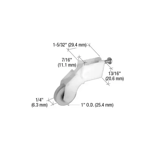 1" Nylon Sliding Screen Door Bottom Roller for Peachtree Doors