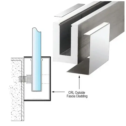 Polished Stainless Outside Fascia Cladding 120" Long - B6S Series 120" Stock Length