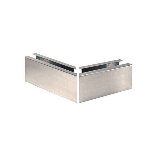 CRL B6S135BS Brushed Stainless Grade 304 12" Mitered 135 degree Corner Cladding for B6S Series Square Base Shoe