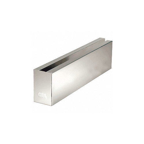 316 Polished Stainless 12" Welded End Cladding for B6S Series Square Base Shoe