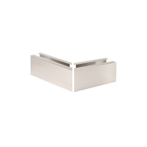 Brushed Stainless Grade 304 12" Mitered 135 degree Corner Cladding for B7S Series Heavy-Duty Square Base Shoe