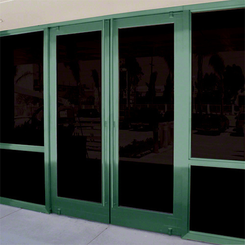 Automatic Balancer KYNAR Medium Stile Door for 1" Glazing; 3-11/32" Top Rail; 9-1/2" Bottom Rail; Concealed Hinge Tube Double Doors; Without Lock