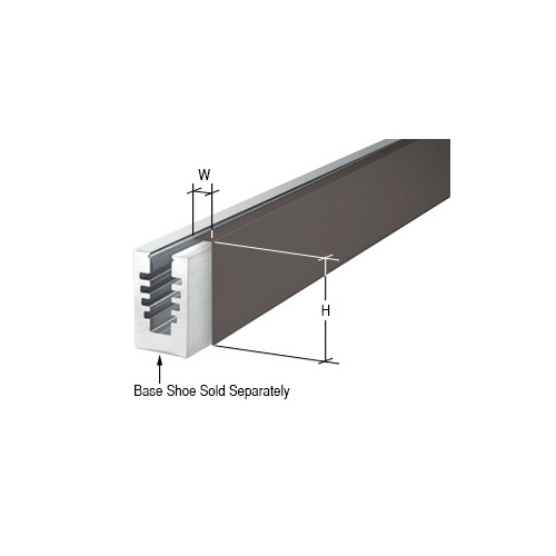 Surfacemate BACDU10 Dark Bronze Anodized Straight Cladding for B5A Series Base Shoe