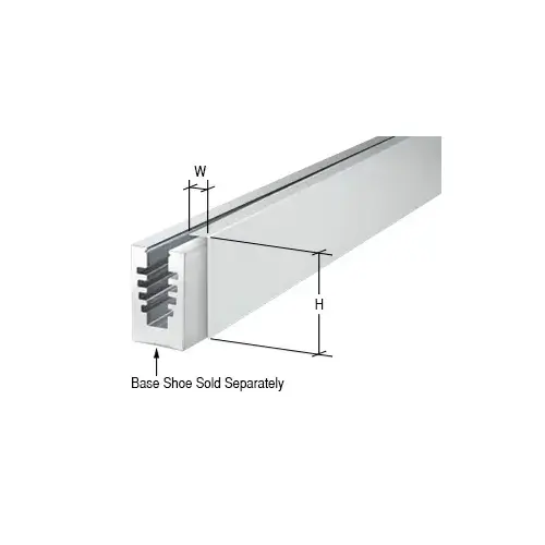 Satin Anodized Straight Cladding for B5A Series Base Shoe