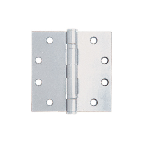 Satin Chrome 4-1/2" x 4-1/2" Ball Bearing Square Hinge - Non-Removable Pin