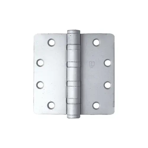 Satin Chrome Non-Removable Pin Heavy Weight 1/4" Radius Ball Bearing Template Butt Hinge