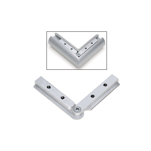 Satin Anodized Horizontal Adjustable Hand Rail Corner Splice