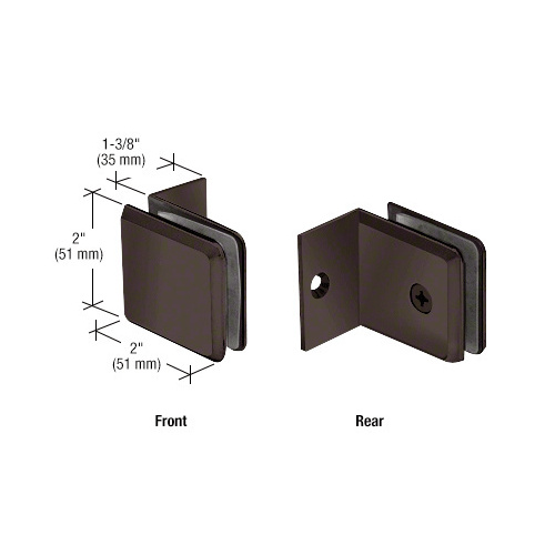 Oil Rubbed Bronze Fixed Panel Beveled Clamp With Small Leg