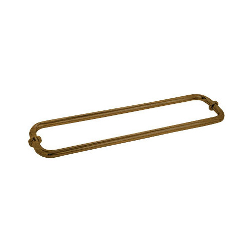 CRL BM18X18ABR Antique Brass 18" BM Series Back-to-Back Tubular Towel Bars with Metal Washers