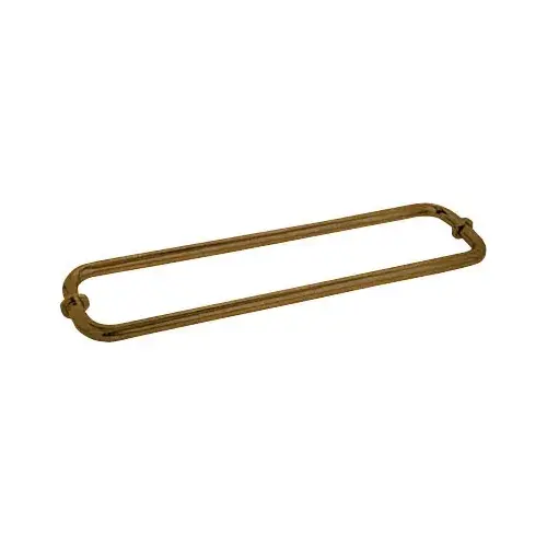 CRL BM18X18ABR Antique Brass 18" BM Series Back-to-Back Tubular Towel Bars with Metal Washers