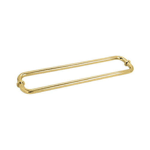 Polished Brass 18" BM Series Back-to-Back Tubular Towel Bars with Metal Washers