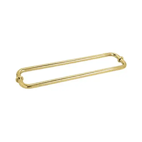 CRL BM18X18BR Polished Brass 18" BM Series Back-to-Back Tubular Towel Bars with Metal Washers