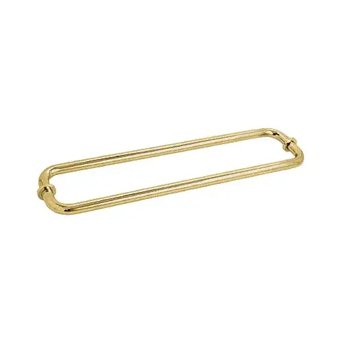 CRL BM18X18SB Satin Brass 18" BM Series Back-to-Back Tubular Towel Bars with Metal Washers