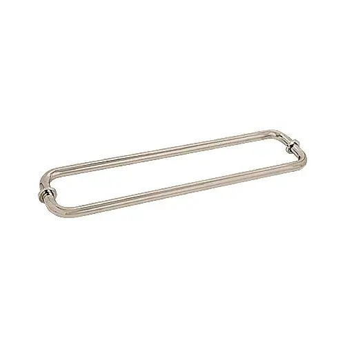 CRL BM18X18SN Satin Nickel 18" BM Series Back-to-Back Tubular Towel Bars with Metal Washers