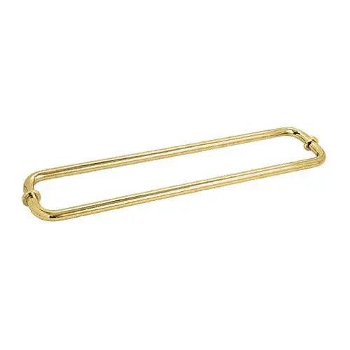 CRL BM24X24BR Polished Brass 24" BM Series Back-to-Back Tubular Towel Bars With Metal Washers