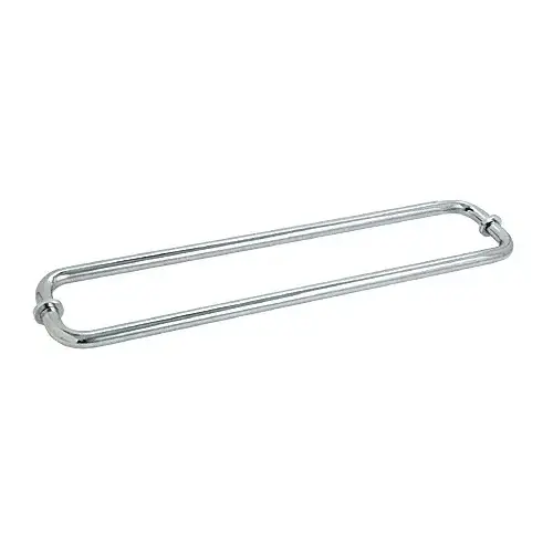 CRL BM24X24CH Polished Chrome 24" BM Series Back-to-Back Tubular Towel Bars With Metal Washers