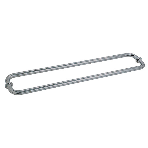 Brushed Nickel 30" BM Series Back-to-Back Tubular Towel Bars With Metal Washers