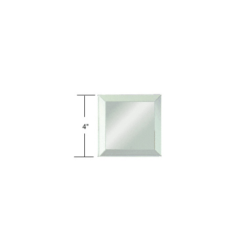 CRL BM4C4 Clear Mirror Glass 4" Square Beveled on All 4 Sides