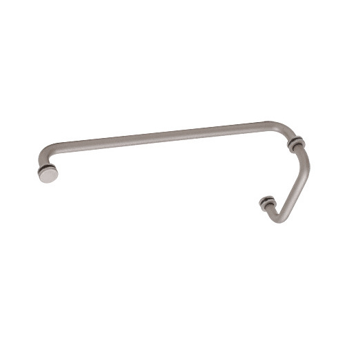 Satin Nickel 6" Pull Handle and 18" Towel Bar BM Series Combination With Metal Washers