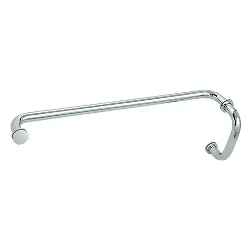 Polished Chrome 6" Pull Handle and 24" Towel Bar BM Series Combination With Metal Washers