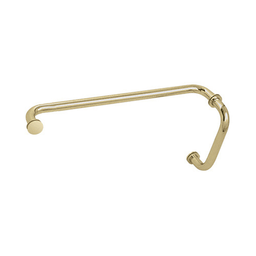 CRL BM8X18SB Satin Brass 8" Pull Handle and 18" Towel Bar BM Series Combination With Metal Washers