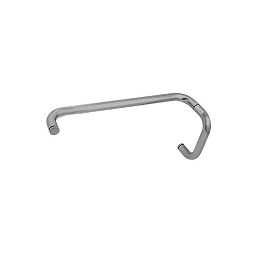 Brushed Nickel 6" Pull Handle and 12" Towel Bar BM Series Combination Without Metal Washers