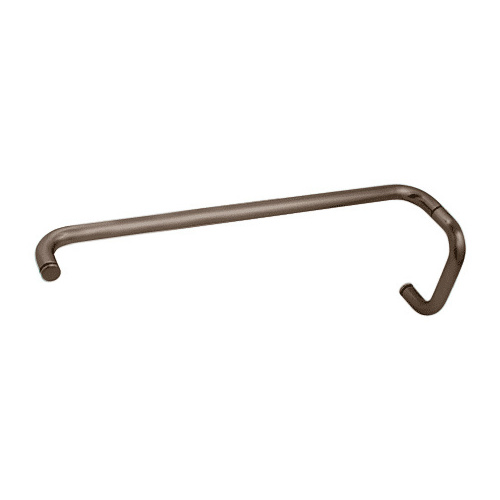 CRL BMNW6X240RB Oil Rubbed Bronze 6" Pull Handle and 24" Towel Bar BM Series Combination Without Metal Washers