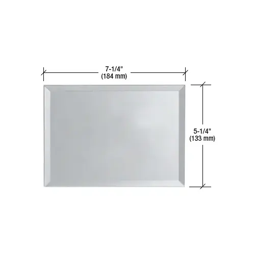 Clear Triple Blank without Screw Holes Glass Mirror Plate