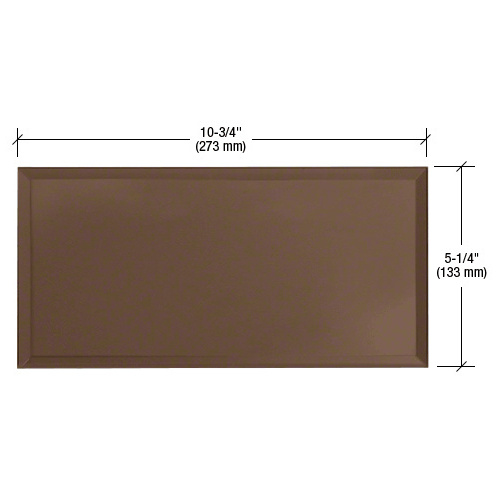 Bronze Five-Gang Blank Without Screw Holes Mirror Plate