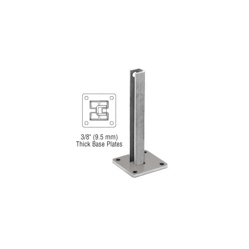 Brushed Stainless Steel Surface Mount Stanchion for up to 72" Barrier Center Post