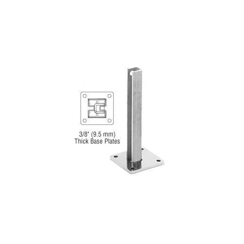 Polished Stainless Steel Surface Mount Stanchion for up to 72" Barrier Center Post