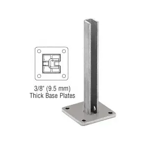 72 in. White End Surface Mount Post