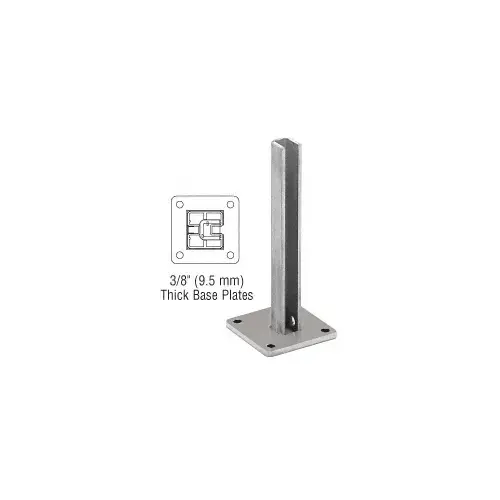 CRL BPEST30BS Brushed Stainless Steel Surface Mount Stanchion for up to 72" Barrier End Post