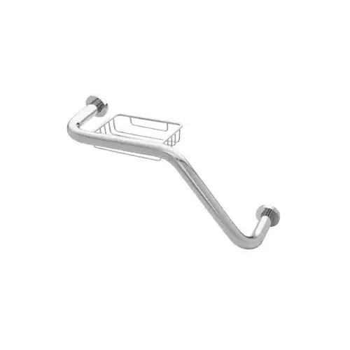 CRL GB535CH Polished Chrome 20" 135 Degree Grab Bar With Wire Basket