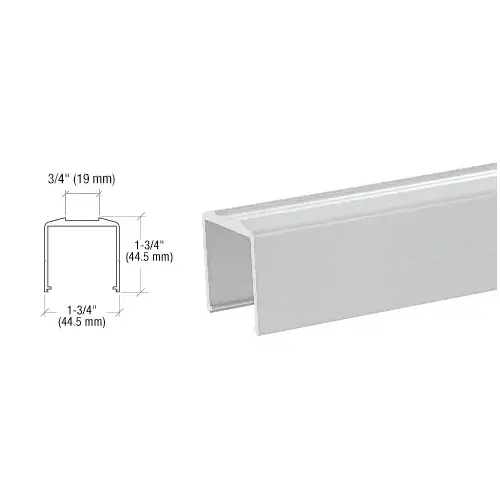 Metallic Silver Bottom Rail for Pickets 241" Long