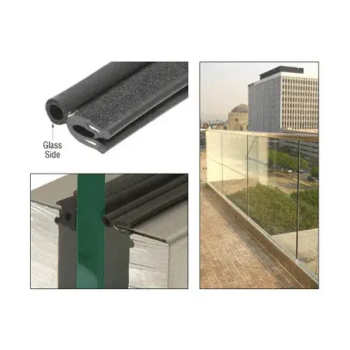 CRL BSG250 Black Fast-Seal Top Rubber Gasket for Base Shoe