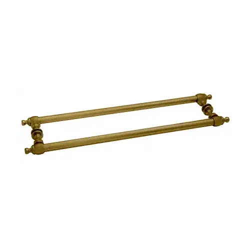 CRL C0L18X18ABR Antique Brass Colonial Style 18" Back-to-Back Towel Bars